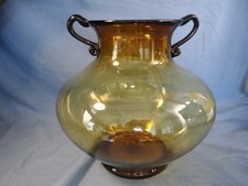 VASO DE VIDRO ANTIGO ENORME MURANO TOPÁZIO DBL HANDLD comprar usado VASO DE VIDRO ANTIGO ENORME MURANO TOPÁZIO DBL HANDLD comprar usado  Enviando para Brazil