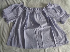 Carmenbluse baumwolle blau gebraucht kaufen  Rodewald