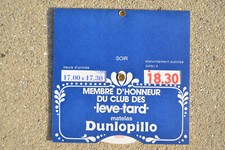 Parking disc dunlopillo d'occasion  Expédié en Belgium
