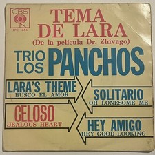 LOS PANCHOS - TEMA DE LARA (DE LA PELICULA DR. ZHIVAGO) - 1966 MEXICAN 7" EP PS comprar usado  Enviando para Brazil
