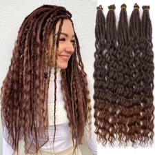 20" Soft Ombre Curly Dreadlocks Loose Curl Dreads SE Dreads Locs extensões de cabelo comprar usado  Enviando para Brazil