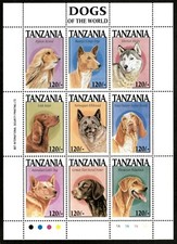 Tanzania 1994 dogs d'occasion  Expédié en Belgium