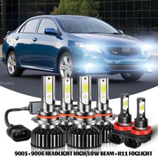Usado, Para Toyota Corolla 2009 2010 2011 2012 2013 6x farol de LED Hi/Lo + conjunto de luzes de neblina comprar usado  Enviando para Brazil