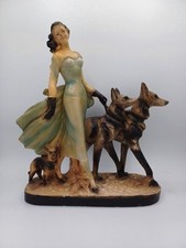 Polychrome plaster statue d'occasion  Expédié en Belgium