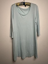 Túnica Pure JJill Baby azul XL estado perfeito casual gola redonda mangas 3/4 comprar usado  Enviando para Brazil