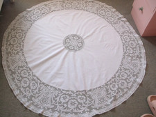 Vintage tablecloth round for sale  KETTERING