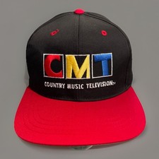 Usado, Boné Snapback Antigo Novo CMT Música Country Televisão Preto Vermelho Anos 90 comprar usado  Enviando para Brazil