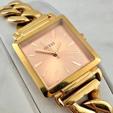 Relógio feminino Guess tom ouro rosa U1029L3, pulseira de elos de corrente, nova bateria comprar usado  Enviando para Brazil