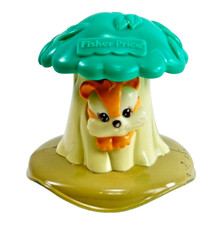 Fisher Price Grzechotka Wobble Toy 1999 Pomarańczowy lis Drzewo liściaste Zielona Brązowa Vintage na sprzedaż  Wysyłka do Poland