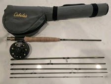 Cabela's Stowaway 6 Fly Rod 6wt com três garfos molinete, usado comprar usado  Enviando para Brazil
