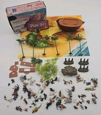 Vintage 1960 Arca de Noé Miniatura Conjunto de Brincadeiras por Marx Com Caixa de Fundo Danos comprar usado  Enviando para Brazil