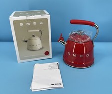 Chaleira de assobio Smeg Stove Top 2,3L/2,5-Qt vermelha CKLW2001RD comprar usado  Enviando para Brazil