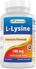 Best Naturals L-lisina 500 mg 250 comprimidos, usado comprar usado  Enviando para Brazil