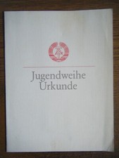 Ddr urkunde jugendweihe gebraucht kaufen  Halle