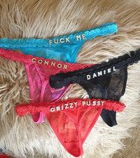 Personalizd lace thong for sale  WREXHAM