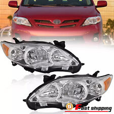 Conjunto de faróis dianteiros para 2011-2013 Toyota Corolla LH + RH par lente transparente comprar usado  Enviando para Brazil