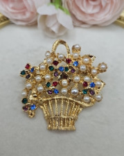 Flower basket brooch for sale  Simsbury