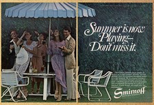Usado, Smirnoff Vodka Summer Garden Party - 2 páginas pôster de anúncios impressos vintage 1978 comprar usado  Enviando para Brazil