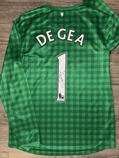 Camiseta de goleiro David De Gea Manchester United 2012/13 assinada à mão prova e certificado de autenticidade comprar usado  Enviando para Brazil