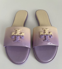 Sandálias Tory Burch Everly Slide couro envernizado tamanho 8.5 assinatura logotipo lavanda comprar usado  Enviando para Brazil