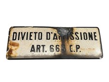 Insegna smaltata divieto usato  Bagno a Ripoli