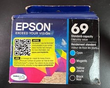 Cartucho de tinta Epson 69 preto/ciano/magenta/amarelo pacote com 4 T069120 3292/OB comprar usado  Enviando para Brazil