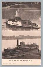 Ohio River Steamers WELLSBURG West Virginia Ferry Boat Ship Brilliant OH 1910s comprar usado  Enviando para Brazil