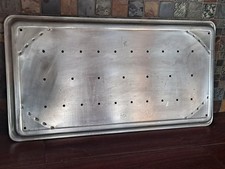 2 panelas de pizza originais PIZZA HUT “Pé Grande” alumínio industrial 26" x 14", usado comprar usado  Enviando para Brazil