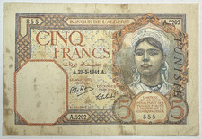 Tunisie francs billet d'occasion  Oullins