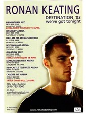 Ronan keating 2003 for sale Ronan keating 2003 for sale  WREXHAM