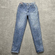 Jeans feminino vintage Goal by Hot Property 6 azul strass cravejado feito nos EUA anos 90 comprar usado Jeans feminino vintage Goal by Hot Property 6 azul strass cravejado feito nos EUA anos 90 comprar usado  Enviando para Brazil