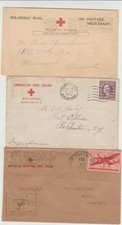 Estados Unidos Primera Guerra Mundial 1919 1945 3 artículos relacionados militares de la Cruz Roja buen estado segunda mano  Embacar hacia Mexico