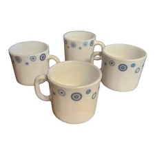 4 xícaras de chá espresso vintage La Opala 4 oz círculos azuis em copo de leite branco comprar usado  Enviando para Brazil
