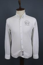 Camisa La Martina Buenos Aires branca #3 logotipo manga longa punho redondo botão para baixo P, usado comprar usado  Enviando para Brazil