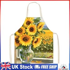Sunflowers linen apron for sale  UK