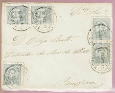 Portugal, 1883, # 56 abolladura. 12 3/4, porcelana, para Benfica segunda mano  Embacar hacia Mexico