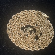 Colar de corrente de corda de ouro 18k 24 polegadas de comprimento vendido como sucata reparado comprar usado  Enviando para Brazil