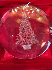 Aparador de árvore coleção vidro cristal gravado árvore de Natal enfeite em caixa vermelho comprar usado  Enviando para Brazil