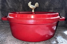 Forno holandês Staub Coq Au Vin “La Cocotte” ferro fundido #31 esmalte granadina, usado comprar usado  Enviando para Brazil