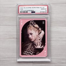 PSA 10 2022 BLACKPINK BORN PINK CARTÃO DE BARALHO V.2 LISA JACK OF DIAMONDS GEM ESTADO PERFEITO, usado comprar usado  Enviando para Brazil