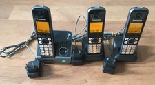 Panasonic KX-TG6721G Schwarz Trio mit AB Schnurlostelefon Gebraucht, Sehr gut comprar usado  Enviando para Brazil