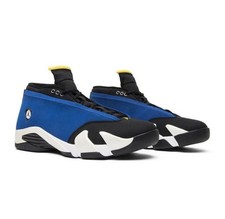 Tamanho 9.5 - Jordan 14 Retro Low Laney 2015 Usado Camurça Azul/Preta Usado Sem Caixa comprar usado  Enviando para Brazil