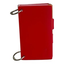 Mini notebooks cartão flash memorando acrílico encadernado anel de metal vermelho novo sem etiquetas comprar usado  Enviando para Brazil