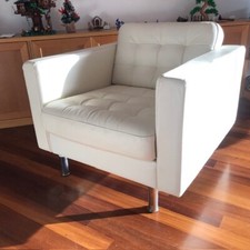 Poltrona pelle bianca usato  Novedrate