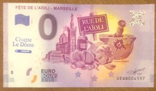 Usado, 2019 MARSEILLE FÊTE DE L'AÏOLI LE DÔME BILLET EURO SOUVENIR BANKNOTE PAPER MONEY comprar usado  Enviando para Brazil