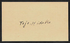 Cartão 3X5 Hideki Tojo autógrafo reimpressão em período original genuíno década de 1940 , usado comprar usado  Enviando para Brazil