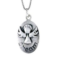 Plata de Ley Ángel Guarda ( Sueño) Colgante / Dije, Italiano Caja Cadena comprar usado  Enviando para Brazil