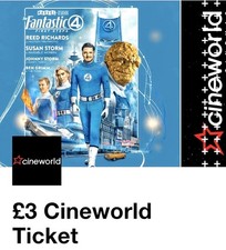 Cineworld cinema ticket for sale  GRAVESEND