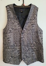 Colete Vintage Bialucci Cinza, Estampa Cinza e Preto (C602) Tamanho P Masculino comprar usado  Enviando para Brazil
