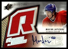 2005-06 SPx JERSEY AUTO RC Maxim Lapierre Rookie Auto 0609/1999 Montreal comprar usado  Enviando para Brazil